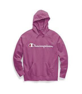 Champion Women's Powerblend Fleece Pullover Hoodie, Script Logo