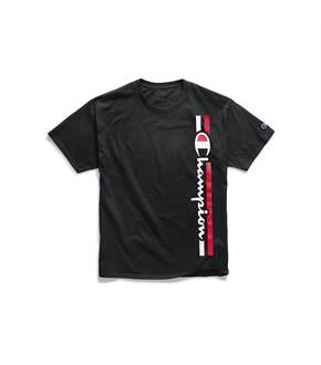 Champion Men's Classic Jersey Tee, Vertical Logo