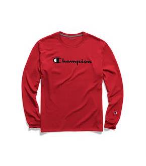 Champion Men's Classic Jersey Long-Sleeve Tee, Script Logo