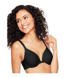 Hanes Ultimate ComfortBlend T-Shirt Front-Close Underwire Bra