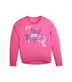 Girl's Hi-Low Crew Sweatshirt
