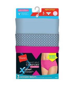 Hanes X-Temp Constant Comfort Women's Microfiber Modern Brief Panties 3-Pack