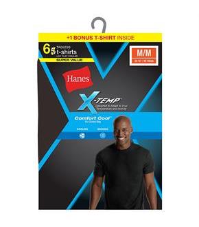 Hanes Men's Red Label X-Temp Dyed Crew Bonus Pk P5+1 Free