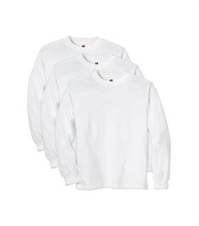 Hanes Boys' ComfortSoft Long Sleeve Tee Value Pack (3-pack)