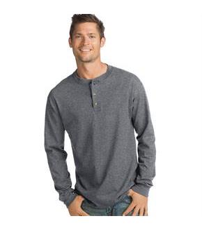 Hanes Men's Beefy-T Long-Sleeve Henley