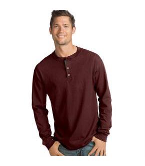 Hanes Men's Beefy-T Long-Sleeve Henley