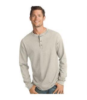 Hanes Men's Beefy-T Long-Sleeve Henley
