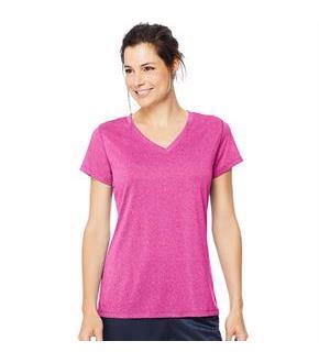 Hanes Sport Women's Heathered Performance V-Neck Tee