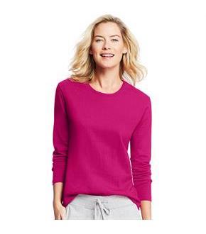 Hanes Women's Long-Sleeve Crewneck T-Shirt