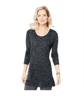 Women's Hanes Lightweight Space-Dye Vented Tunic