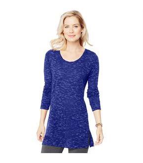 Women's Hanes Lightweight Space-Dye Vented Tunic