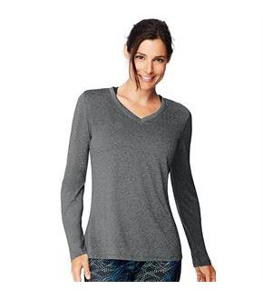 Hanes Sport&#153 Cool DRI Women's Performance Long-Sleeve V-Neck T-Shirt