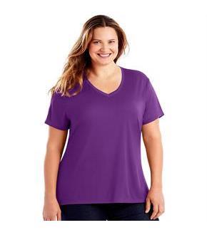 Just My Size Cool DRI Short-Sleeve Women's V-Neck Tee