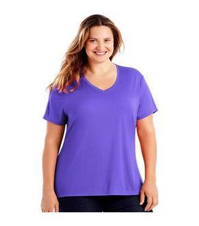 Just My Size Cool DRI Short-Sleeve Women's V-Neck Tee