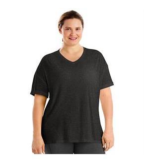 Just My Size Active Mesh Yoke Tee