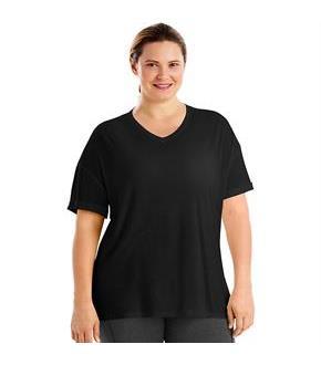 Just My Size Active Mesh Yoke Tee