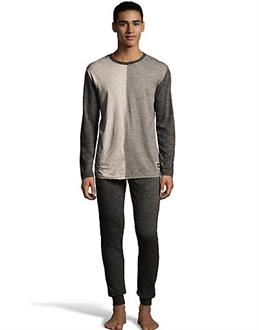 Hanes Jersey Knit Jogger & Split Front Top