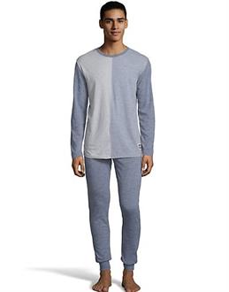 Hanes Jersey Knit Jogger & Split Front Top