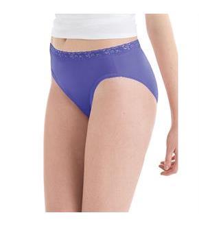 Hanes Women's Nylon Hi-Cut Panties 6-Pack