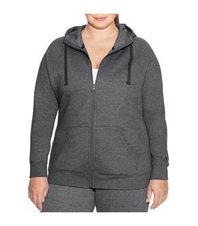 Champion Women Plus Fleece Full Zip Hoodie