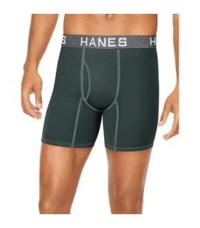 Hanes Ultimate Men's Comfort Flex Fit Ultra Soft Cotton/Modal Boxer Briefs Assorted Colors 4-Pack