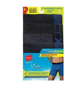 P3+1 BONUS Blk/Gry X-Temp Perfect Stretch poly Boxer Brief