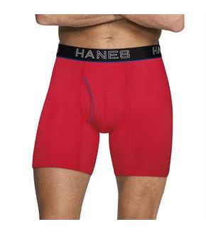 Hanes Ultimate Men's Comfort Flex Fit Ultra Lightweight Breathable Mesh Boxer Briefs Assorted Colors 4-Pack