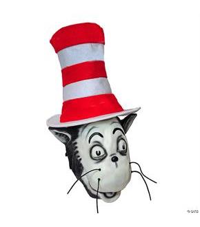 Cat In The Hat Mask W Hat
