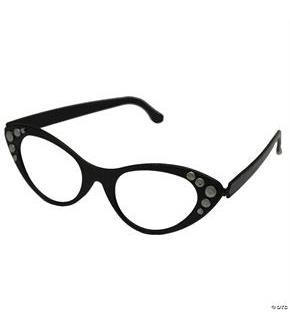 50's Cat's Eye Glasses Costume Accessory
