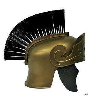 Roman Helmet Gd With Black Brush