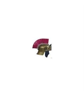 Roman Helmet Gold With Red Brush