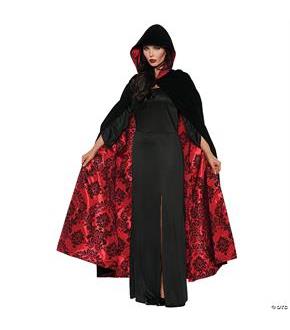 Cape Velvet Satin Red/Black Ad