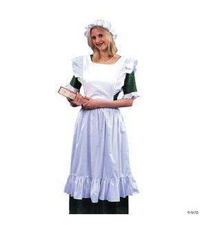 Pinafore Adult Costume With Mob Cap