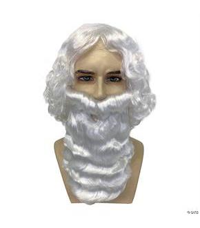 Santa Wig and Beard Set Bright White
