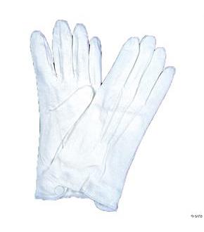Gloves Cotton W Snap White