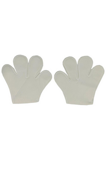 White Mouse Mittens Costume Accessories