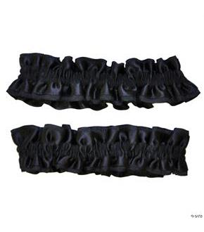 Black Armband Garters Pair
