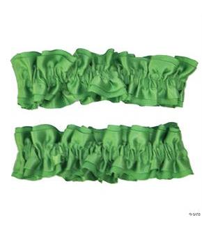 Green Armband Garters Pair
