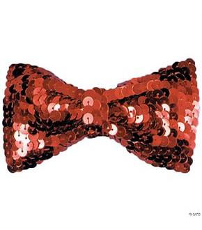 Bow Tie Sequin Red
