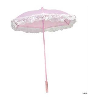 Nylon Ruffle Pink Parasol