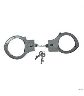 Handcuffs Plastic Silver