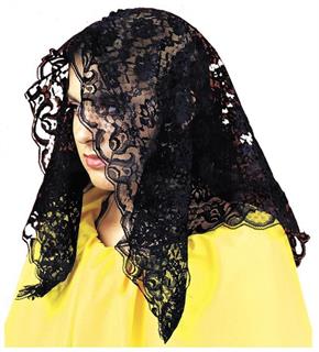Black Spanish Mantilla Costume Accessory
