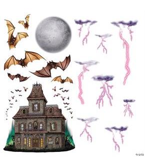 Haunted House Night Sky Props