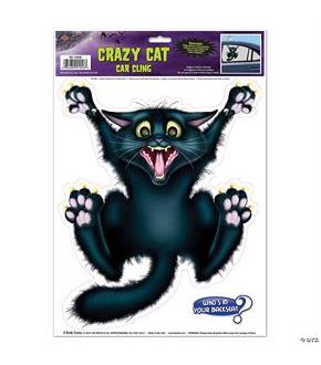 Crazy Cat Car Cling