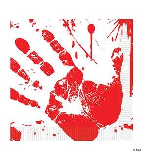 Bloody Handprints Luncheon Nap