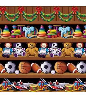 Santa Workshop Backdrop