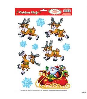 Santa Sleigh Clings