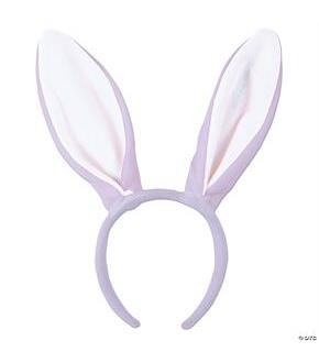 Bunny Ears Lavender/White