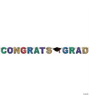 Glittered Congrats Grad Stream