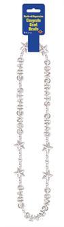 Congrats Grad Beads White